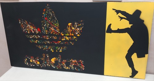 Adidas trefoil graffiti sign - adidas,