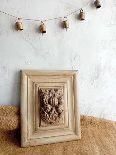 Antique vintage carved oak - carved,