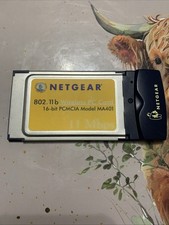 Netgear 802.11b Wireless PC Card PCMCIA 16bit MA401 Tested Working