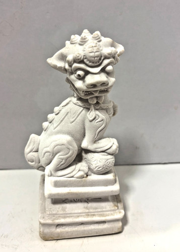 Chinese marble foo dog statue - foo,