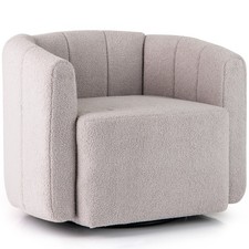 COSTWAY Swivel Barrel Chair