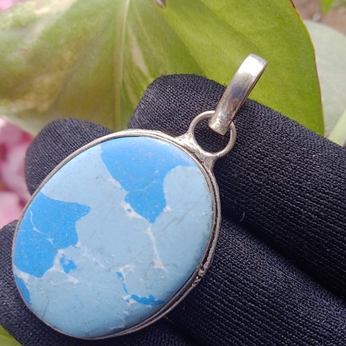 Larimar gemstone 925 silver - gemstone,