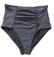Womens Black High Waist Swim