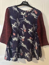 White Stuff Bird Blouse Size 12 