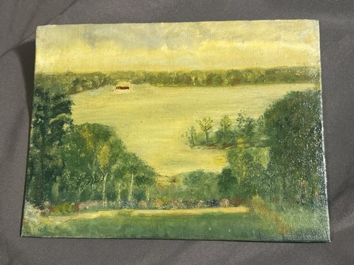 Vintage naive folk art oil - vintage,