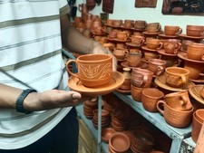 Clay Tea Cup And Saucer