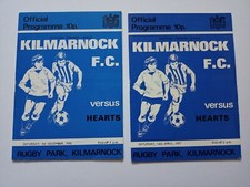 Lot x 2 Kilmarnock v Hearts