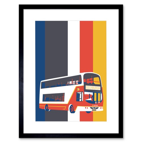 Edinburgh transport bus framed - edinburgh,