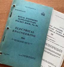 ELECTRICAL ENGINEERING, 1961. British Royal Engineers Supplementary Pocket Book