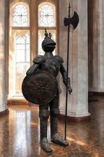 Suit Of Armour. Large And Impressive And Made Of Metal. 241 Cms Tall