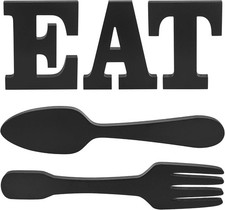 New wooden EAT, fork & spoon