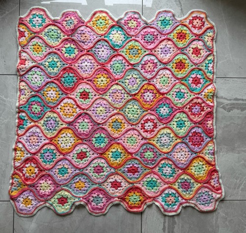 Multicoloured pastel crochet - pastel,