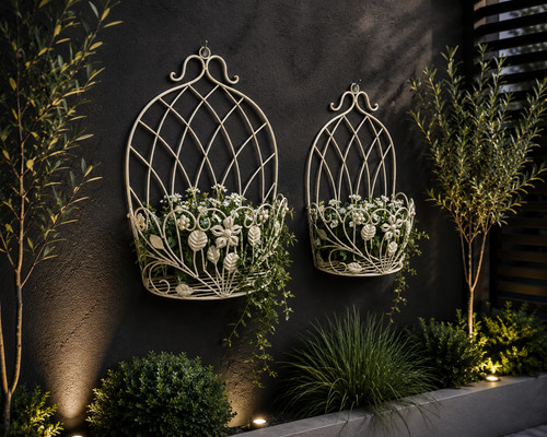 Set vintage cream metal - vintage,