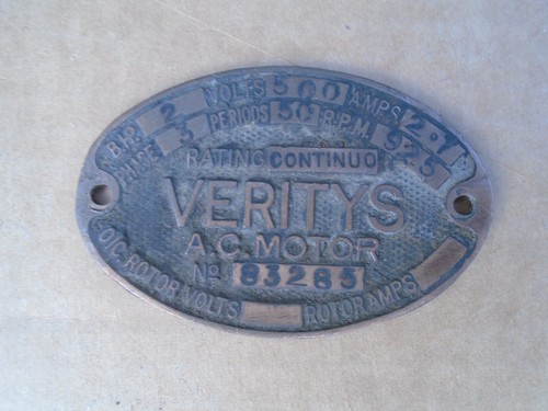 Brass colliery equipment - , plate