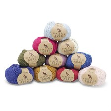 ARAN HOMESPUN Merino Alpaca Blend Flecked Plain King Cole Crochet Knit Yarn 50g