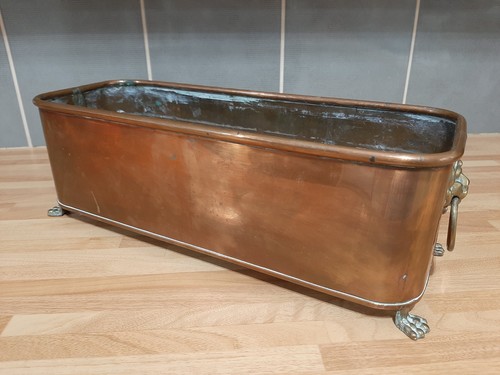 Vintage copper trough - vintage,