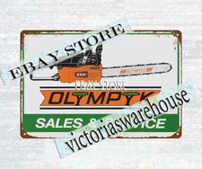 OLYMPYK Chainsaw tin sign