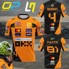 F1 Lando Norris #4 + Oscar Piastri #81 Formula 1 McLaren Drivers T Shirt - New!