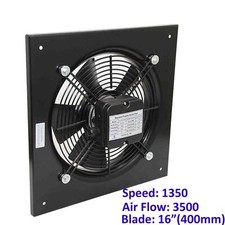 400mm Industrial Ventilation Metal Fan Axial Commercial Air Extractor Exhaust