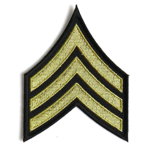 Embroidered sergeant chevron - sergeant,
