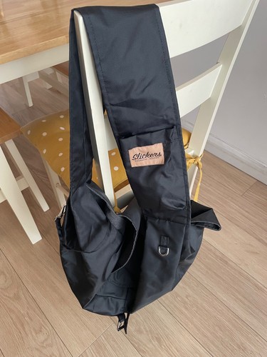 Black waterproof dog sling - black,