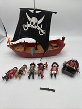 Playmobil Pirate Ship Row Rowing Boat Figure Bundle Parrot SEE DESCRIPTION