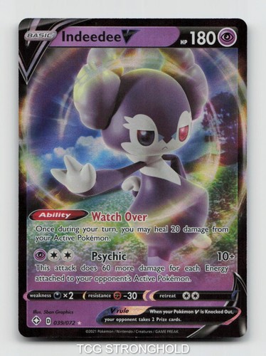 Indeedee 039 072 holo rare - v,