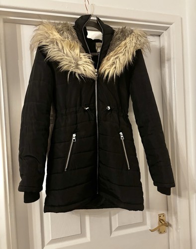 Women black parka coat - parka,