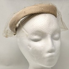 Vtg 50s Veiled Velvet Halo HAT