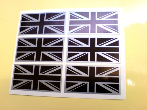 Union jack flags - black, &