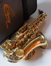Saxophone Soprano Curved in Bb - Gold Lacquer in Odyssey Case Full Chase Outfit