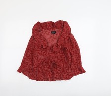 Topshop Womens Red Polka Dot