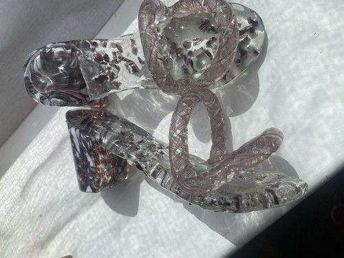 Pair vintage glass - of,