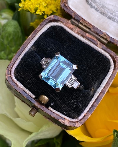 Art deco aquamarine and - art,