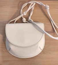 Zara Ecru Leather Crossbody