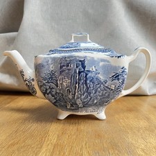Vintage Johnson Brothers Old Britain Castles footed tea pot Some Flaws
