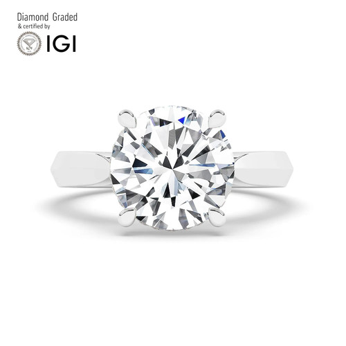 Round diamond engagement - round, ring