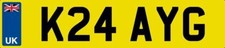 KAY KAYE KAYLEIGH KATEY G NUMBER PLATE K24 AYG CAR REG KRAY G WITH NO ADDED FEES