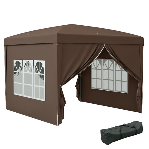 Outsunny 3x3 pop gazebo - up,
