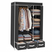 Large Fabric Canvas Wardrobe