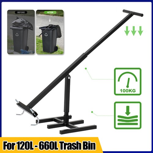 Rubbish press wheelie bin - press,