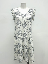 Ex Next Frill Sleeve V-Neck Linen Blend Tiered Dress Sizes 6 8 10 12 14 18