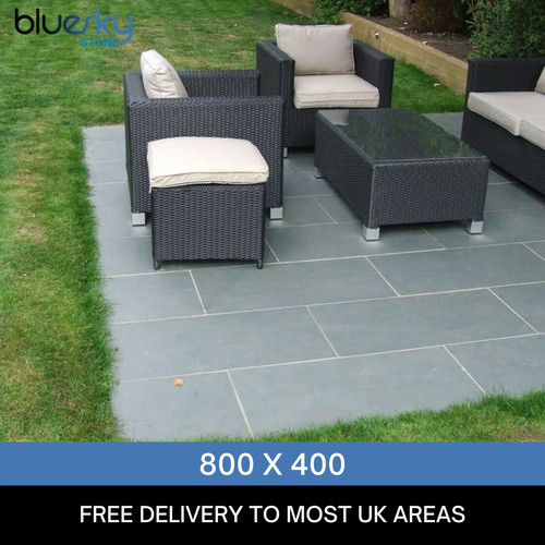 Grey slate paving - slate, 800x400x10mm