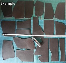 2MM THICK BLACK BROWN TAN VEG TAN CRAFT LEATHER OFFCUTS 8 SQ FEET - 1KG