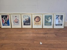 Original Vintage framed Schweppes set of six prints