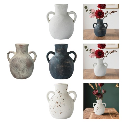 Rustic ceramic vase plant - ceramic,