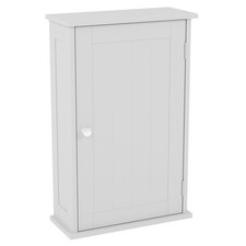 Priano Bathroom Cabinet Wall Mounted Single Door Cupboard Wooden Storage White