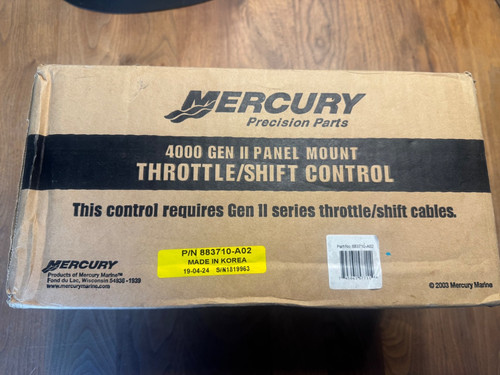 Mercury marine control box