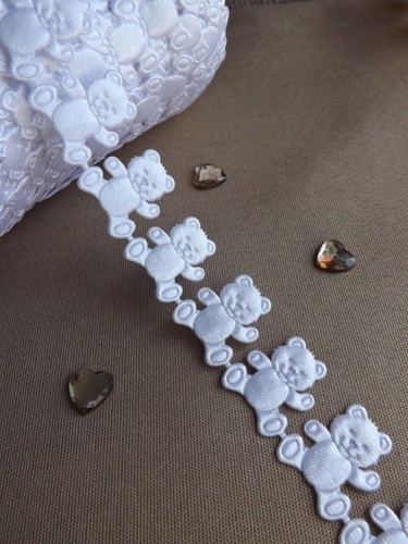Teddy bear trim ribbon - , craft