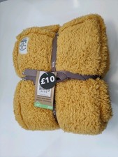 Dunelm Teddy Throw Ochre